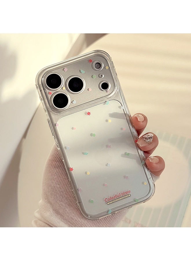 دبليو أف أف أو متوافق مع حقيبة iPhone 17 Pro - حقيبة هاتف بنمط هندسي - حقيبة شفافة للهاتف - للنساء والفتيات، حافظة TPU ناعمة مقاومة للخدوش ومضادة للصدمات ومغطاة بالكامل للكاميرا - Image 3