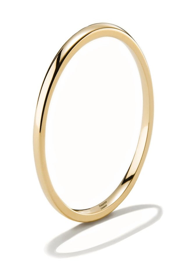 NOKMIT 2PCS 1.5mm 14K Gold Plated Rings for Women Thin Gold Ring Dainty Cute Stacking Stackable Thumb Pinky Band Non Tarnish Comfort Fit Size 5 to 10 (8) - Image 1