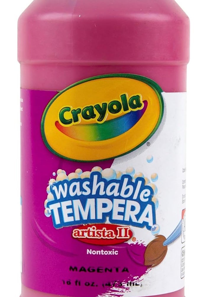 Crayola Washable Tempera Paint, Pink Kids Paint, 16 Ounce Squeeze Bottle - Image 1