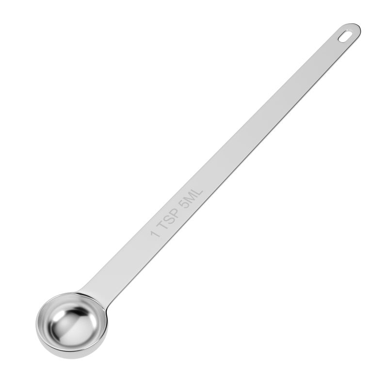 LEIFENY 1PCS 1Tsp(1/3tbsp, 5ml) Extra Long Handle Measuring Spoon, Single Stainless Steel Individual Measure Scoop Only - Image 1