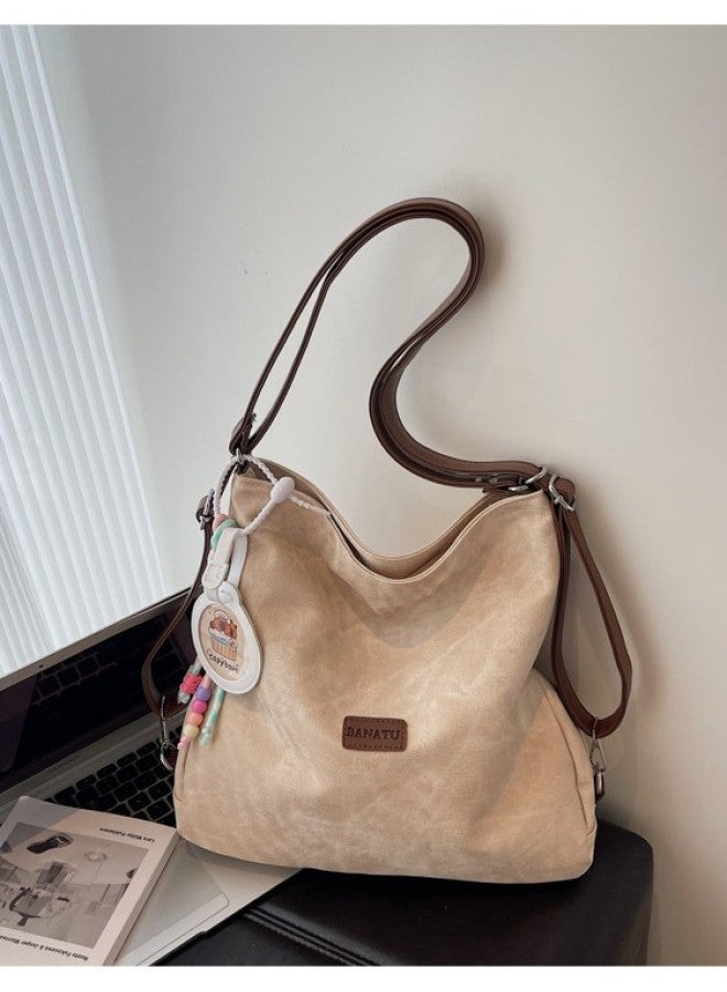 New Women Lightweight Small Backpack Commuter Tote Bag Single Shoulder Crossbody Niche Textured Backpack - Image 4