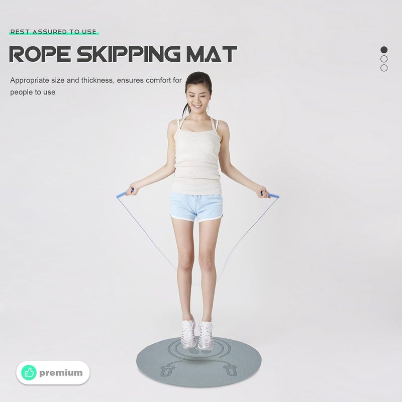 حصيرة قفز مقاومة للصدمات Homoyoyo من نوع TPE، مانعة للانزلاق، سميكة، عازلة للصوت، مثالية للتمارين الرياضية الداخلية في المنزل واليوغا والتمارين الأخرى - Image 5