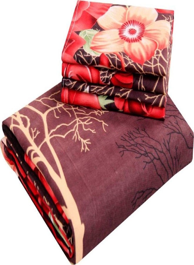 Roomesssentials 150 TC Ploycotton Double Bedsheet with 2 Pillow Covers Size 90 by 90 3D Printed Multi Colour - Image 3