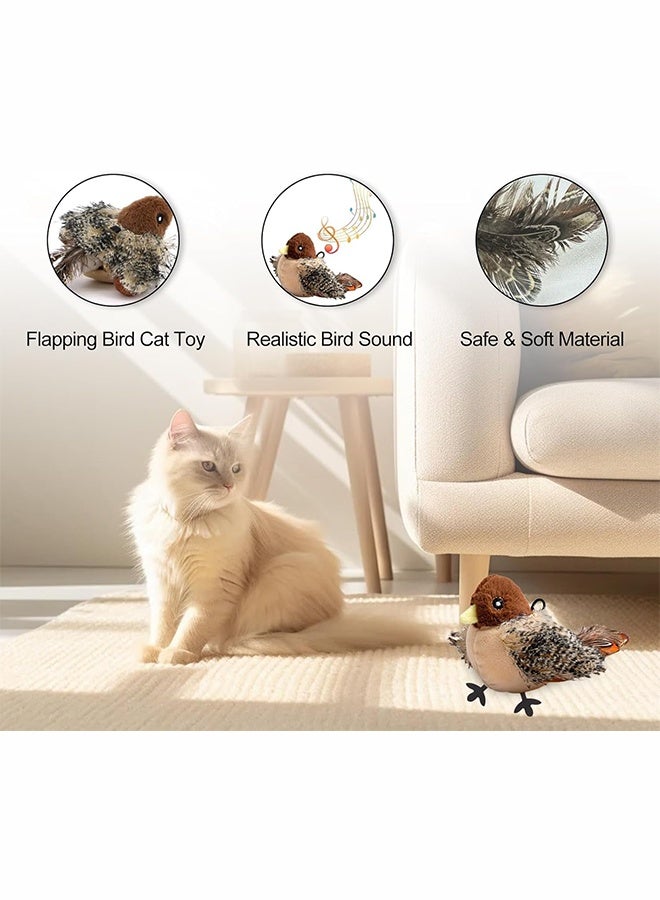 Cat Toy Flapping Wings Remote Control Interactive Cat Toy Simulated Chirping Bird Rechargeable Funny Cat Play Interactive Flappy Bird - Image 2