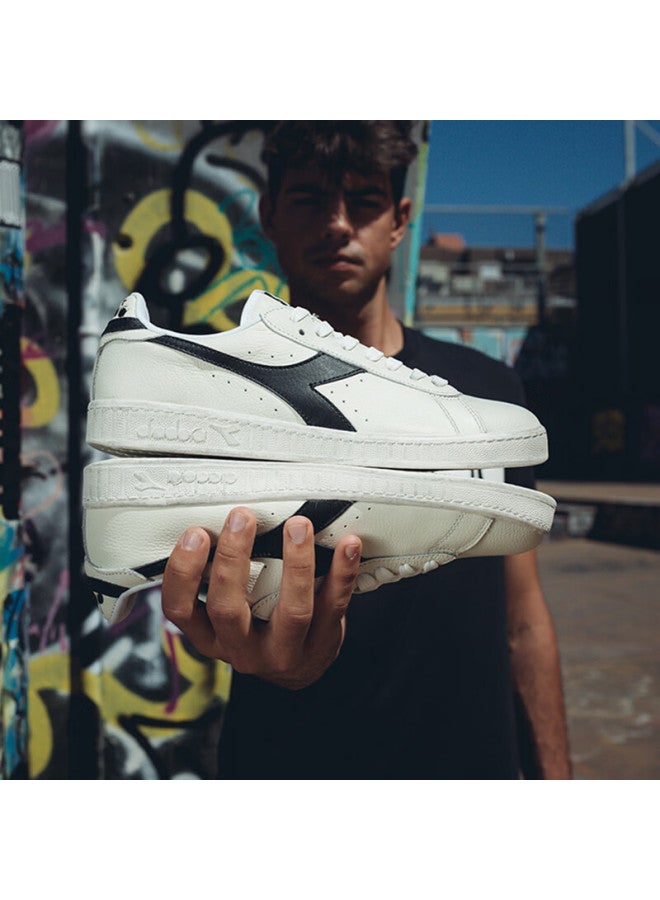 Diadora Game L Low Waxed Retro Casual Sneakers White/black 40.5 - Image 4