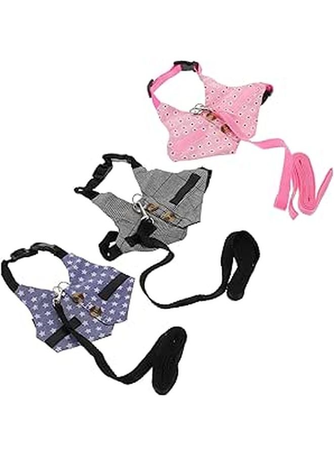 Adjustable Soft Fabric Bunny Harness And Leash Set For Rabbit Walking Outdoor Use Large Size - Image 1