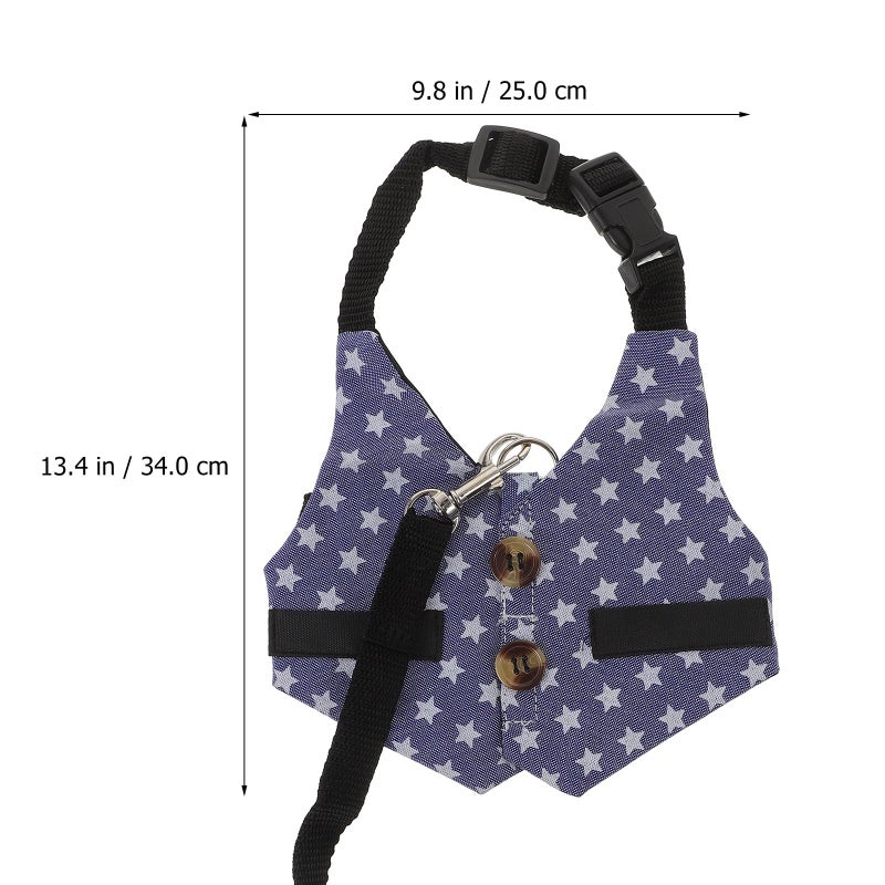 Adjustable Soft Fabric Bunny Harness And Leash Set For Rabbit Walking Outdoor Use Large Size - Image 3