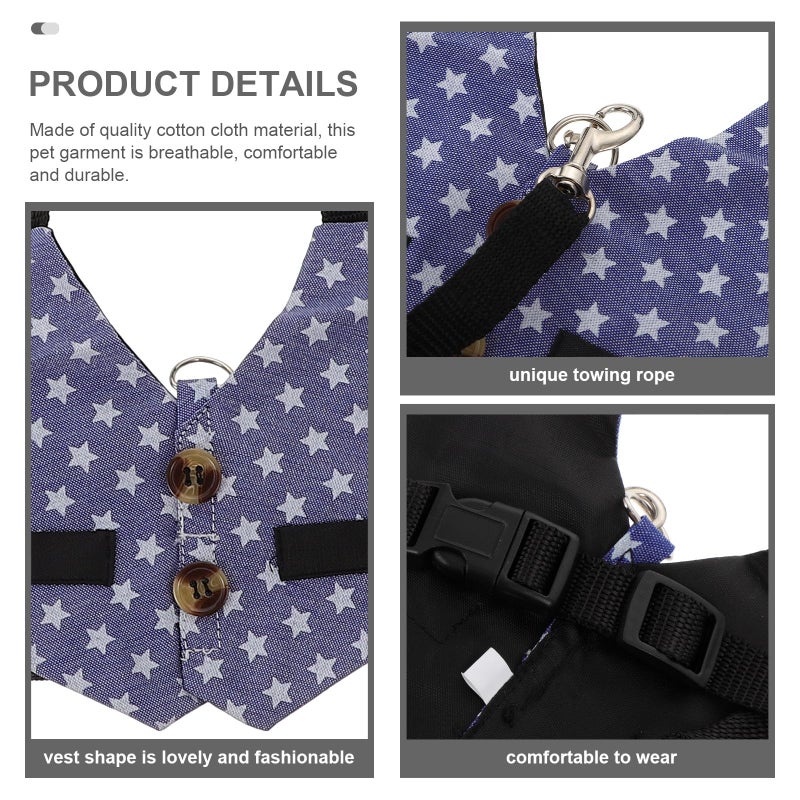 Adjustable Soft Fabric Bunny Harness And Leash Set For Rabbit Walking Outdoor Use Large Size - Image 4