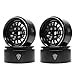 TREAL 19 Beadlock Wheel Rims Heavy Duty Multi Spoke CNC 19 Inch Wheels4P for 110 RC Crawler TRX4 SCX10 III SCX10 PRO SCX10 II Type NBlack - Image 3