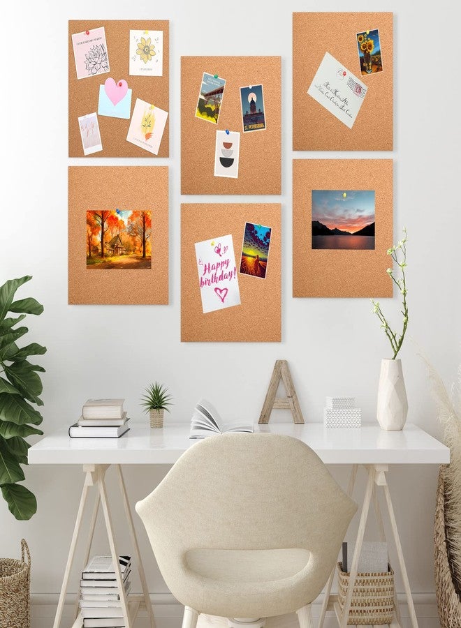 Fainne 16 Pieces Cork Board Tiles 12 x 12 Square Bulletin 1/4" Thick Cork Board with 80 Self Adhesive Squares Included for Office, School and Home - Image 5