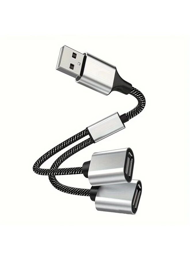 4 In 1 USB Hub 2 0 Splitter 1 Male To 4 Female Adapter 0 8ft Cable For Data Transfer Charging - Image 1