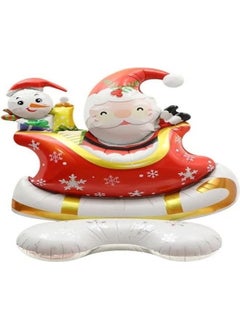 Düvenci Ticaret New Year Santa Claus Foil Balloon with Footed Sleigh 