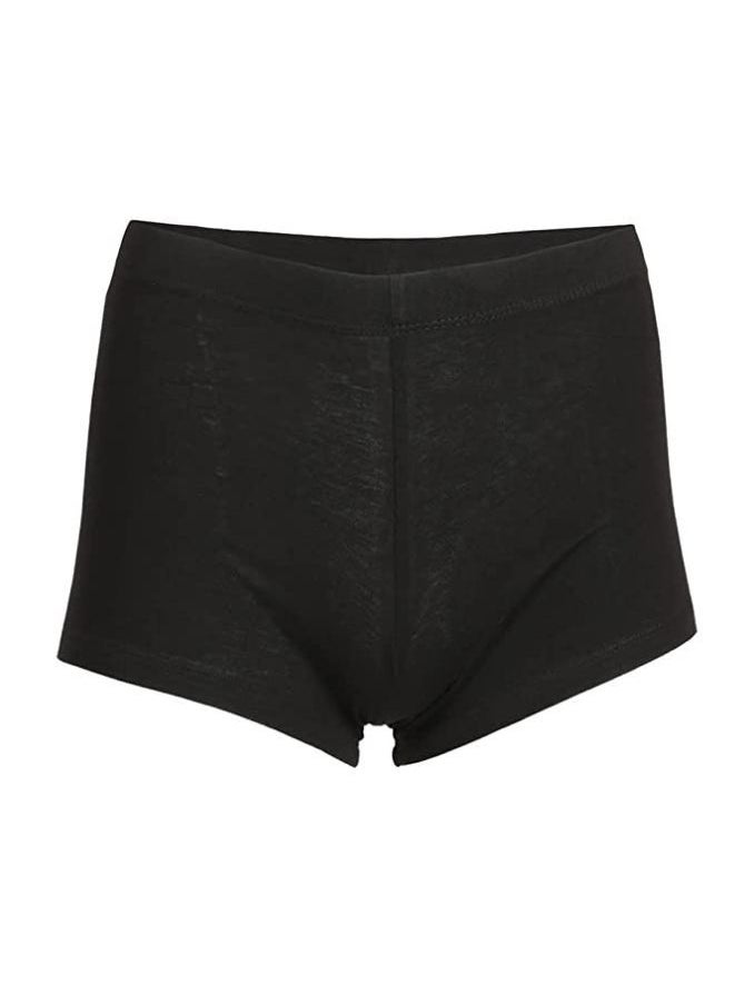 كارينا - ميني شورت ليكرا مطاط خصر متوسط الارتفاع ألوان كافيه وأسود (مجموعه من قطعتين) - Image 1