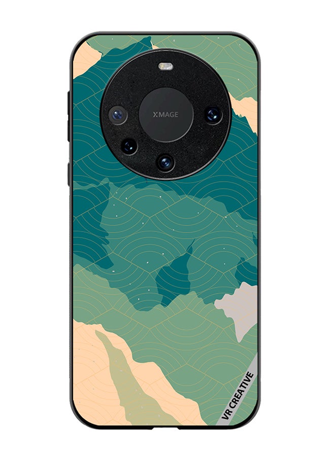VR CREATIVE Protective Case Cover For Huawei Mate 60 Pro Plus Line Art Landscape Design Multicolour  - Image 1