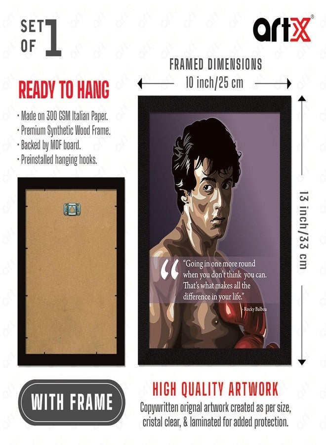 ArtX إطارات ArtX Paper Rocky Balboa التحفيزية، مثالية لغرفة الدراسة، المكتب، الفصل الدراسي، متعددة الألوان، ملهمة، مقاس A4، 10×13 بوصة، مجموعة من قطعة واحدة - Image 2