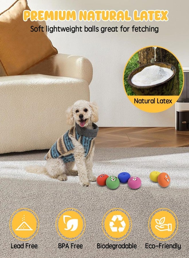 SCHITEC Squeaky Latex Rubber Dog Toys for Puppies & Small Dogs - Interactive Fetch Balls with Squeaker, Fun Puppy Play Toys 1PCS - Image 5