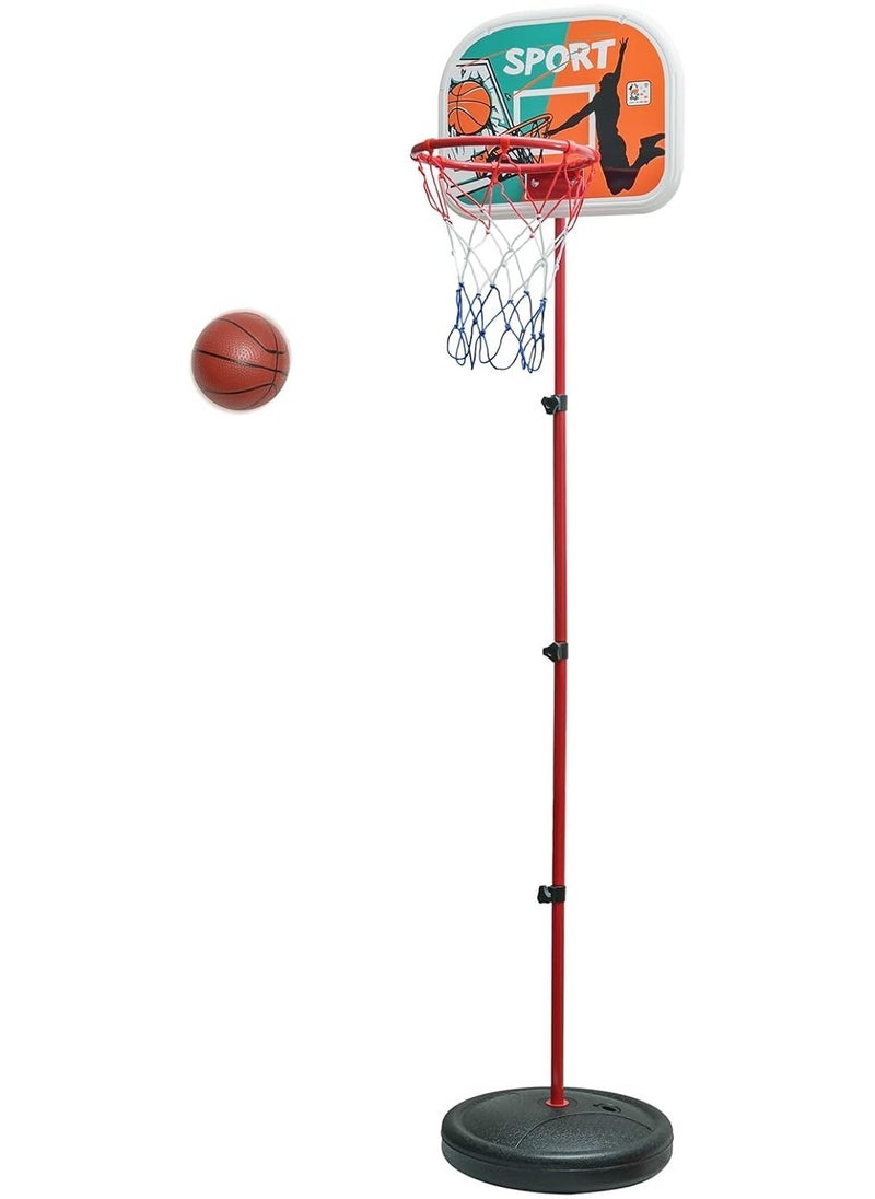 QSHOP Kids Basketball Hoop, Sizes 80 to 200 cm, Portable and Adjustable Kids Basketball Hoop with Ball and Pump for Indoor and Outdoor Sports Activities for Toddlers,  - Image 1