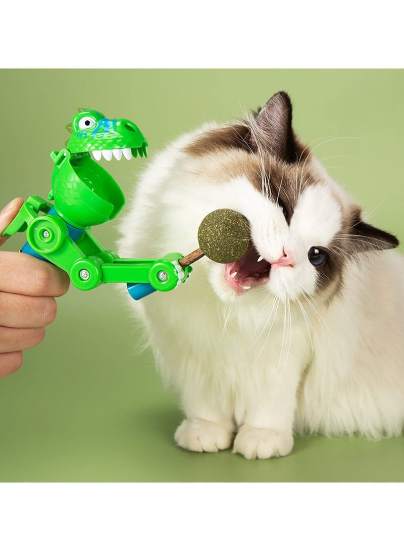 A.M Dinosaur Lollipop Toy,Pop Ups Lollipop Box Dinosaur Lollipop Case Toy, Fun Dinosaur Shaped Lollipop Robot Holder (Free Cat Mint Catnip) - Image 1