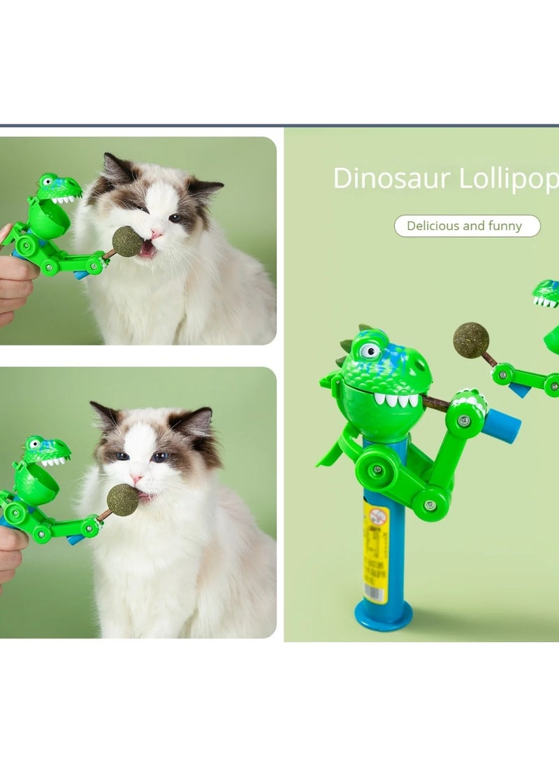 A.M Dinosaur Lollipop Toy,Pop Ups Lollipop Box Dinosaur Lollipop Case Toy, Fun Dinosaur Shaped Lollipop Robot Holder (Free Cat Mint Catnip) - Image 5