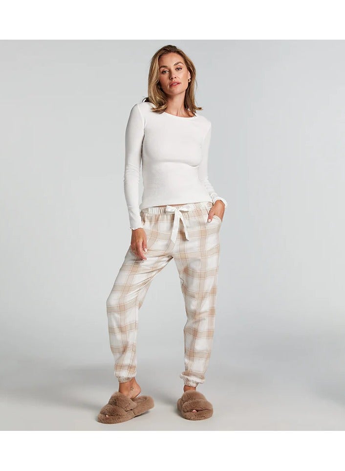 hunkemoller Flannel Check Cuff Pyjama Set  - Image 1