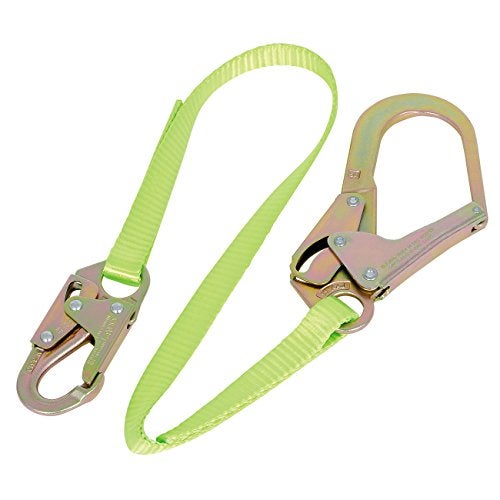 Peakworks Resistant Lanyard with Webbing, Snap and Form Hooks, 4 Ft. L, Green - Image 1
