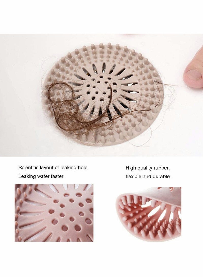 SOLARAE Drain Hair Catcher Sink Drain Strainer Silicone Drain Covers Drain Protector for Bathroom Showers Bathtubs - Image 2