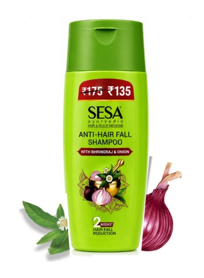 SESA Ayurvedic Anti Hair Fall Shampoo 200ml | With Bhringraj & Onion Extract | 6 Herbal Formula for Reduces Hair Fall, Strengthens Hair & Controls Frizz - Image 3