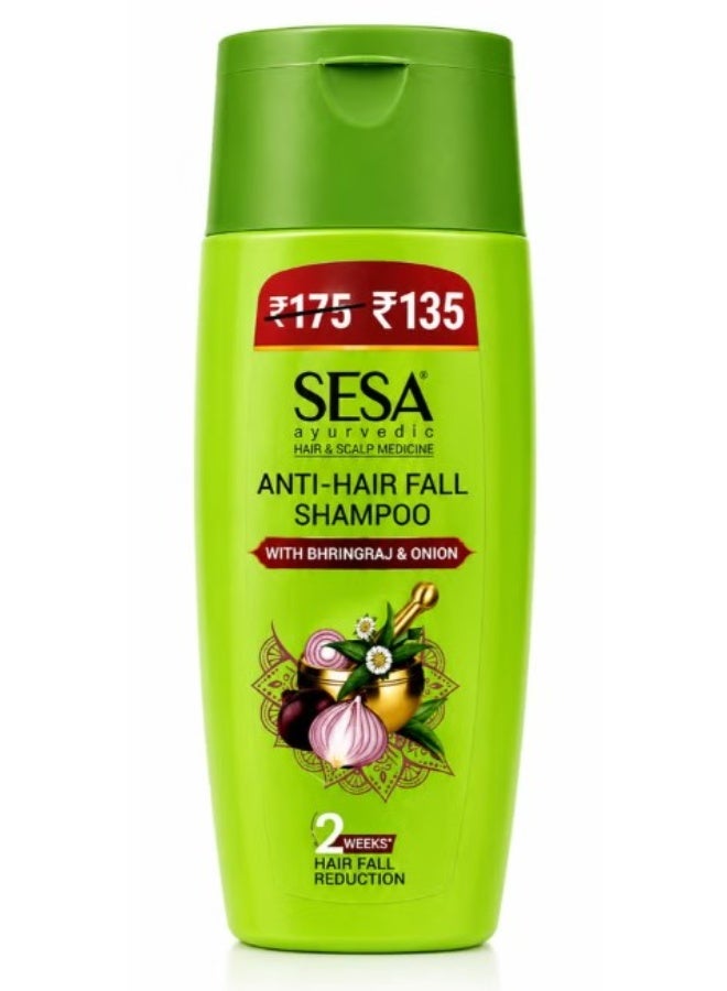 SESA Ayurvedic Anti Hair Fall Shampoo 200ml | With Bhringraj & Onion Extract | 6 Herbal Formula for Reduces Hair Fall, Strengthens Hair & Controls Frizz - Image 1