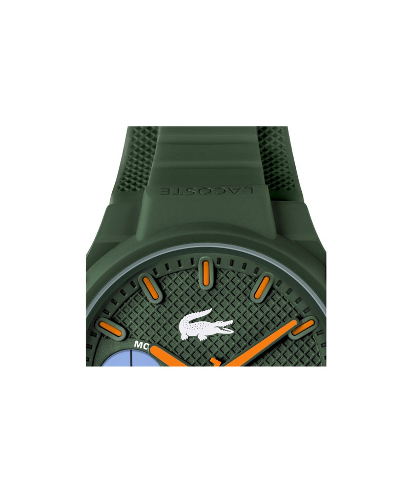 Round Analog-Digital Men'S Stainless Steel And Khaki Tr90 Case Watch