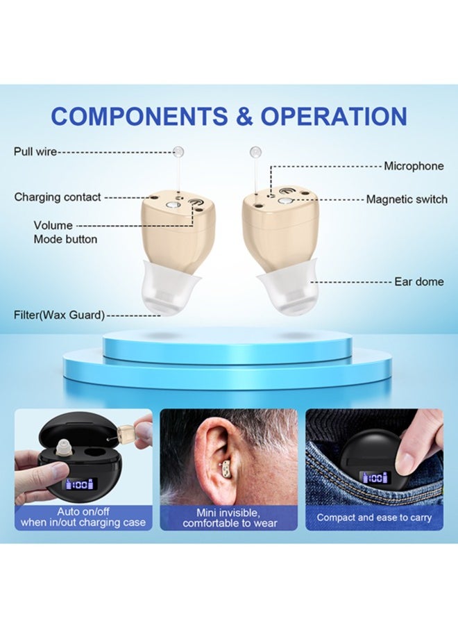 chiteng Hearing Aids Rechargeable for Seniors with Noise Cancelling, Hearing Aid Device Amplifier Low Whistling  - Image 3