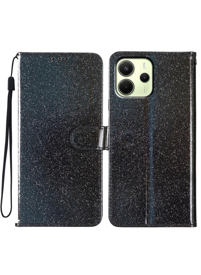 S-TOP Case For Redmi Note 14 4G 164.84mm Glitter Powder Flip Leather Phone Case - Image 1