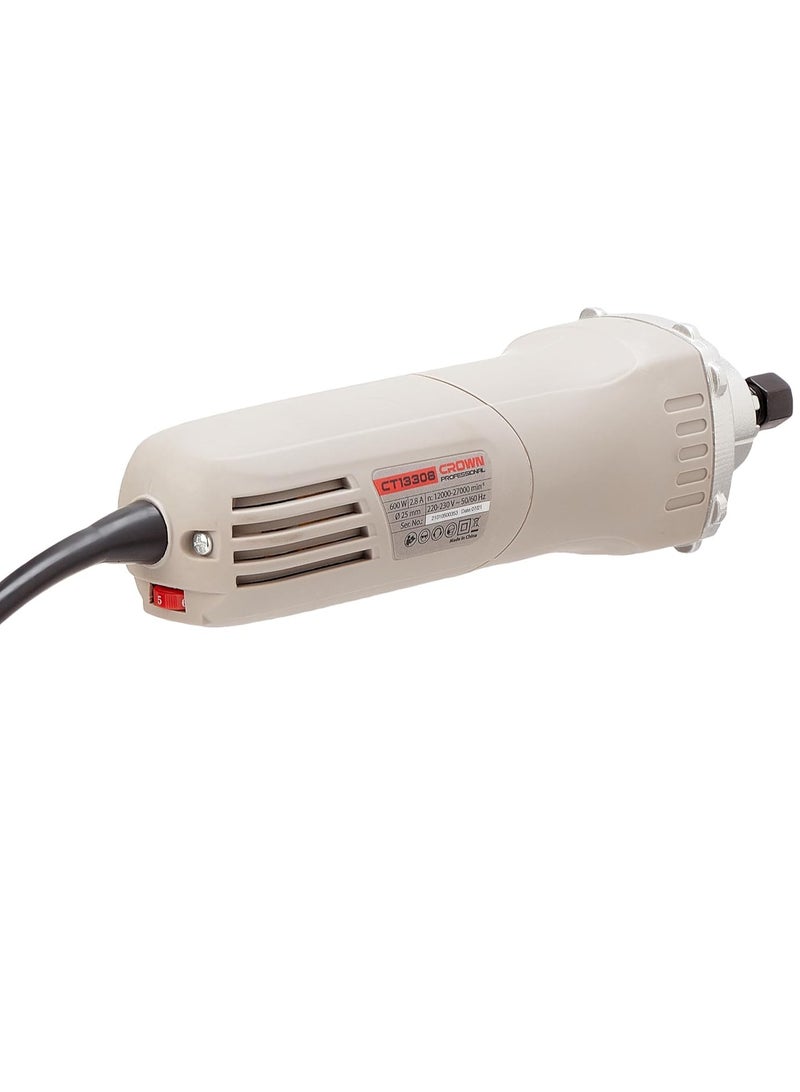 كراون صاروخ إسطمبات كراون زور قصير 6مم 600 وات 12000-27000 لفة/الدقيقة  موديل CROWN – CT13308 - Image 4