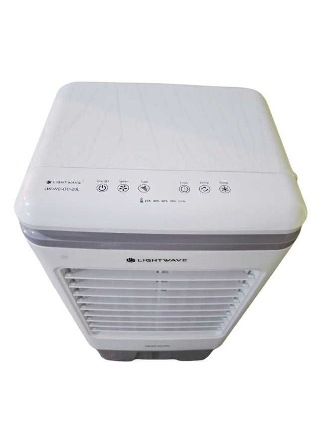 لايت ويف مبرد هواء لايت ويف إيرويف (LW-WC-DC-20L) سعة 20 لترًا، مبرد هواء تبخيري محمول بمحرك تيار مستمر، وسادات تبريد على شكل خلية نحل، وجهاز تحكم عن بعد | استهلاك منخفض للطاقة - Image 5