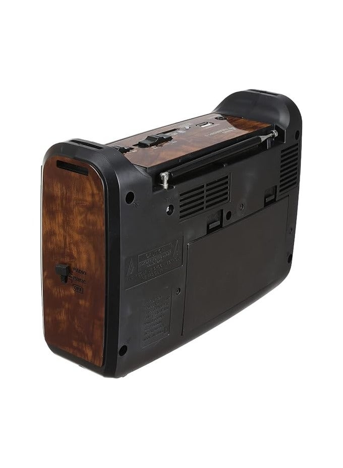 Rx-333 portable radio reciever 4 band - wooden - Image 2