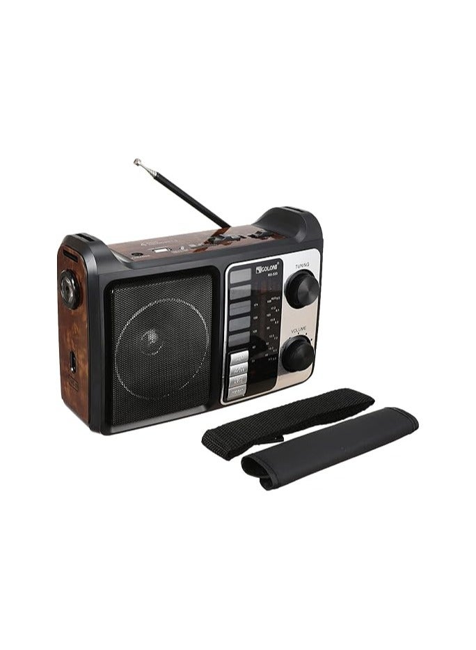 Rx-333 portable radio reciever 4 band - wooden - Image 3