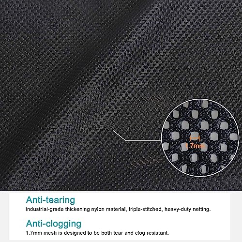 Hecaty Large Pump Barrier, Pond Pump Filter, Black Media Nylon Mesh Bag for Pond Swimming Pool Filters (Black) (13" x 13") - Image 2