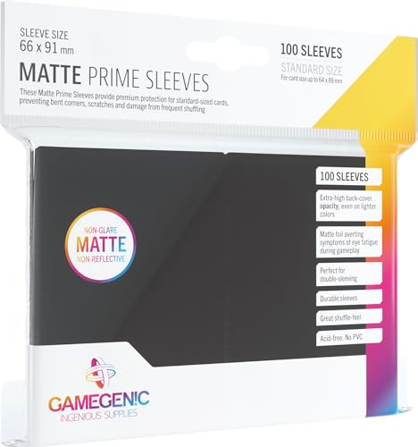 Gamegenic Matte Prime Sleeves: Black - Image 5