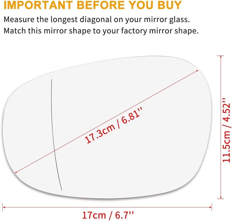 demulax Heated Side Mirror Glass for BMW 325i 328i 128i - Image 2