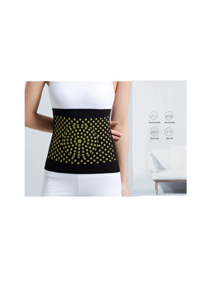 Generic Hot Mugwort Therapy Waist Support Belt Self-Heating Waist Support Belt Lower Back Support Thin Soft Kidney Fixation Belt  - Image 3
