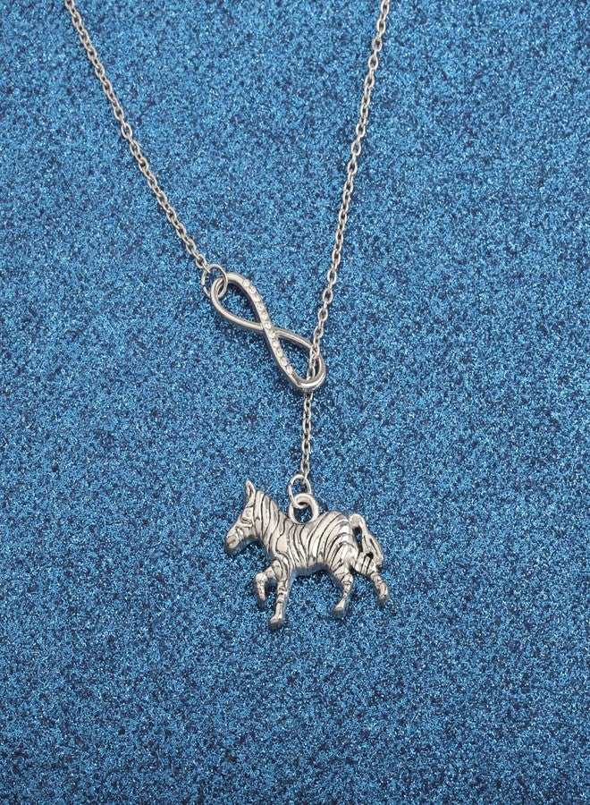 WUSUANED Zebra Lariat Necklace Always Remember You Are Unique Inspirational Quote Gifts Animal Lover Gifts for Zebra Lover - Image 4