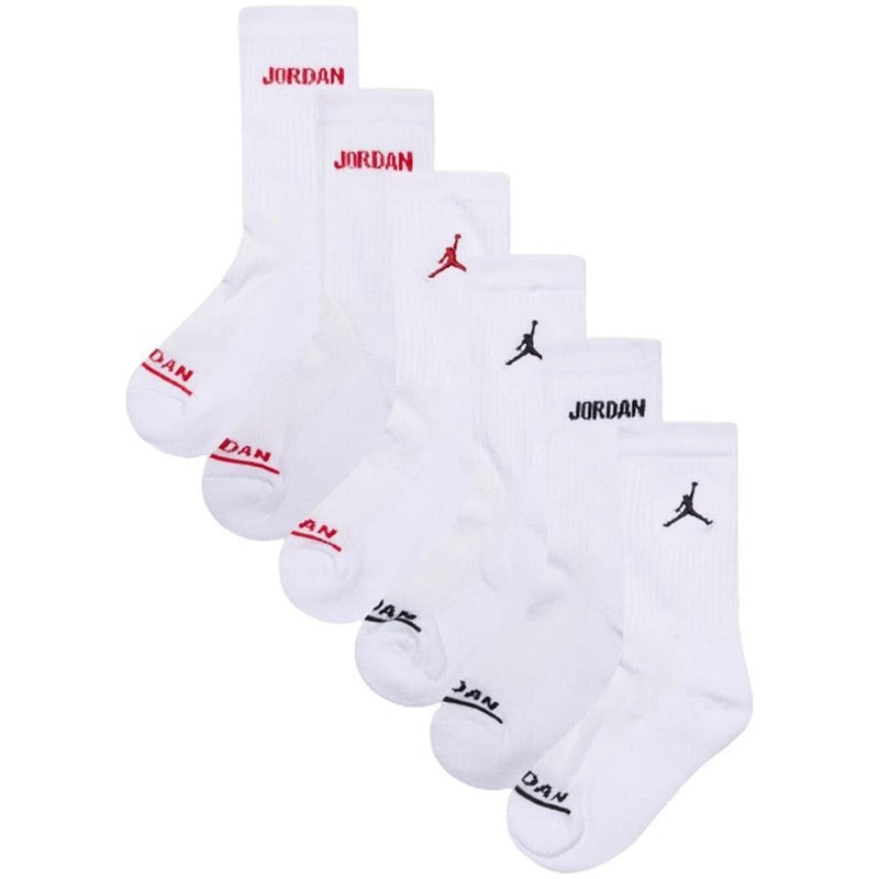 Jordan Baby Boy's Legend Crew 6-Pack (Infant/Toddler/Little Kids/Big Kids) White 5-7 (Shoe Size 10-3 Toddler/Little Kid) - Image 1