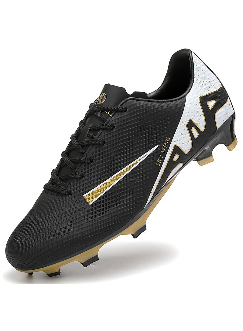 SKY WING Football Cleats Kid,Indoor Outdoor Low Top Soccer Shoes For Boy And Girl Lightweight Shock Resistant Training Boots Professional Turf Shoes Sport Athletic Ground Football Boots - Image 1