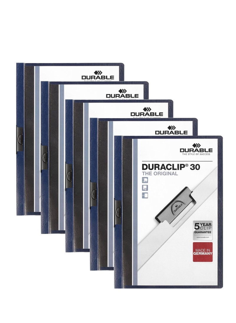 Durable - 5-Piece Duraclip Clip Folder Dark Blue - Image 1