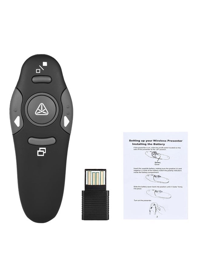 Wireless USB PPT Flip Pen Pointer Black - Image 1