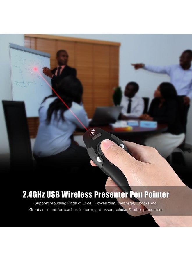 Wireless USB PPT Flip Pen Pointer Black - Image 4