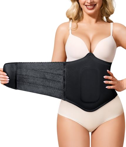 YERKOAD 360 Bbl Lipo Foam Ab Board Post Surgery Abdominal Compression Board Belly Lipo Wrap Recovery Waist Cincher (Black, Medium) - Image 1