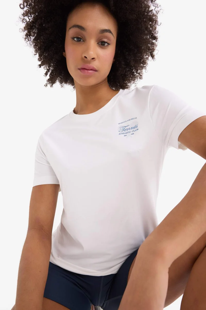 DeFacto DeFactoFit Oversize Crew Neck Slogan Printed T-Shirt