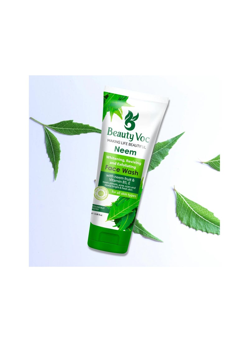 BEAUTY VOC Neem Face Wash for Clearer Skin with Beauty enriched with neem's natural antibacterial properties, Combat Blemishes, Soothe Inflammation, Control Oil, and Illuminate Your Complexion, 100ml  - Image 4