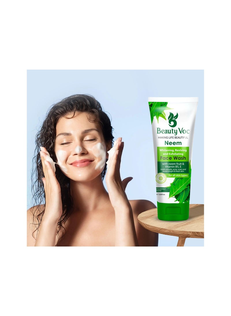 BEAUTY VOC Neem Face Wash for Clearer Skin with Beauty enriched with neem's natural antibacterial properties, Combat Blemishes, Soothe Inflammation, Control Oil, and Illuminate Your Complexion, 100ml  - Image 3