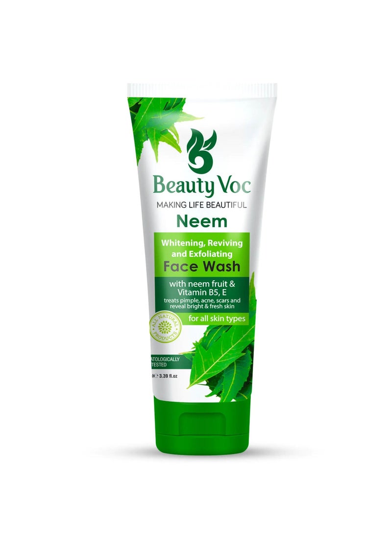 BEAUTY VOC Neem Face Wash for Clearer Skin with Beauty enriched with neem's natural antibacterial properties, Combat Blemishes, Soothe Inflammation, Control Oil, and Illuminate Your Complexion, 100ml  - Image 2